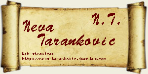 Neva Taranković vizit kartica